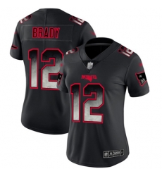 Women Patriots 12 Tom Brady Black Stitched Football Vapor Untouchable Limited Smoke Fashion Jersey Women Patriots 12 Tom Brady Black Stitched Football Vapor Untouchable Limited Smoke Fashion Jersey
