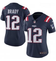 Womens Nike New England Patriots 12 Tom Brady Limited Navy Blue Rush Vapor Untouchable NFL Jersey Womens Nike New England Patriots 12 Tom Brady Limited Navy Blue Rush Vapor Untouchable NFL Jersey