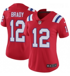 Womens Nike New England Patriots 12 Tom Brady Red Alternate Vapor Untouchable Limited Player NFL Jersey Womens Nike New England Patriots 12 Tom Brady Red Alternate Vapor Untouchable Limited Player NFL Jersey