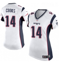 Womens Nike New England Patriots 14 Brandin Cooks Game White NFL Jersey Womens Nike New England Patriots 14 Brandin Cooks Game White NFL Jersey