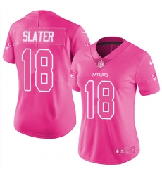 Womens Nike Patriots #18 Matt Slater Pink Stitched NFL Limited Rush Fashion Jersey Womens Nike Patriots #18 Matt Slater Pink Stitched NFL Limited Rush Fashion Jersey