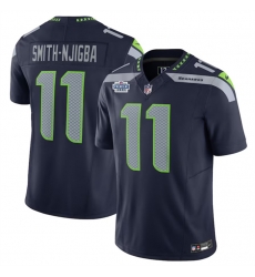 Men Seattle Seahawks 11 Jaxon Smith Njigba Navy 2023 F U S E Vapor Limited Stitched Football Jersey Men Seattle Seahawks 11 Jaxon Smith Njigba Navy 2023 F U S E Vapor Limited Stitched Football Jersey