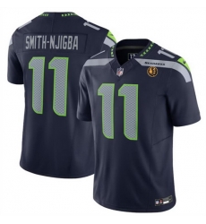 Men Seattle Seahawks 11 Jaxon Smith Njigba Navy 2023 F U S E With John Madden Patch Vapor Limited Stitched Football Jersey Men Seattle Seahawks 11 Jaxon Smith Njigba Navy 2023 F U S E With John Madden Patch Vapor Limited Stitched Football Jersey