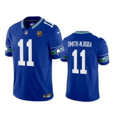 Men Seattle Seahawks 11 Jaxon Smith Njigba Royal 2023 F U S E Throwback With John Madden Patch Vapor Limited Stitched Football Jersey Men Seattle Seahawks 11 Jaxon Smith Njigba Royal 2023 F U S E Throwback With John Madden Patch Vapor Limited Stitched Football Jersey