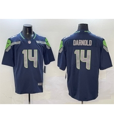 Men Seattle Seahawks 14 Sam Darnold Navy 2025 Vapor Limited Stitched Football Jersey