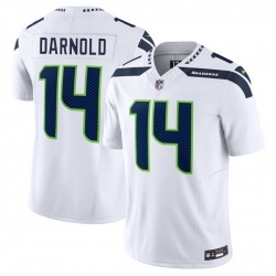 Men Seattle Seahawks 14 Sam Darnold White 2024 F U S E Vapor Limited Stitched Football Jersey