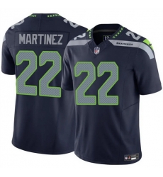 Men Seattle Seahawks 22 Damien Martinez Navy 2025 F U S E  Vapor Untouchable Limited Stitched Football Jersey