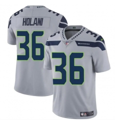 Men Seattle Seahawks 36 George Holani Grey Vapor Limited Stitched Football Jersey Men Seattle Seahawks 36 George Holani Grey Vapor Limited Stitched Football Jersey