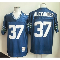Men Seattle Seahawks 37 KShaun Alexander Royal Throwback Stitched Football Jersey