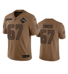 Men Seattle Seahawks 67 Charles Cross 2023 Brown Salute To Service Limited Stitched Football Jersey Men Seattle Seahawks 67 Charles Cross 2023 Brown Salute To Service Limited Stitched Football Jersey