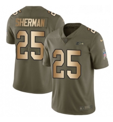 Mens Nike Seattle Seahawks 25 Richard Sherman Limited OliveGold 2017 Salute to Service NFL Jersey Mens Nike Seattle Seahawks 25 Richard Sherman Limited OliveGold 2017 Salute to Service NFL Jersey