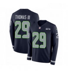 Mens Nike Seattle Seahawks 29 Earl Thomas III Limited Navy Blue Therma Long Sleeve NFL Jersey Mens Nike Seattle Seahawks 29 Earl Thomas III Limited Navy Blue Therma Long Sleeve NFL Jersey
