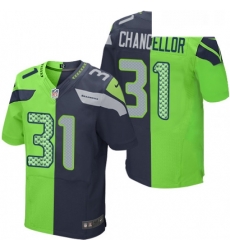 Mens Nike Seattle Seahawks 31 Kam Chancellor Elite NavyGreen Split Fashion NFL Jersey Mens Nike Seattle Seahawks 31 Kam Chancellor Elite NavyGreen Split Fashion NFL Jersey