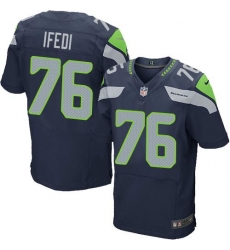 Nike Seahawks #76 Germain Ifedi Steel Blue Team Color Mens Stitched NFL Elite Jersey Nike Seahawks #76 Germain Ifedi Steel Blue Team Color Mens Stitched NFL Elite Jersey