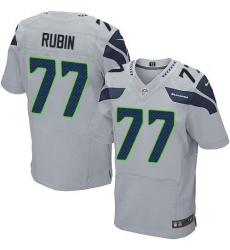 Nike Seahawks #77 Ahtyba Rubin Grey Alternate Mens Stitched NFL Elite Jersey Nike Seahawks #77 Ahtyba Rubin Grey Alternate Mens Stitched NFL Elite Jersey