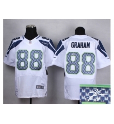 Nike Seattle Seahawks 88 Jimmy Graham white Elite Signature NFL Jersey Nike Seattle Seahawks 88 Jimmy Graham white Elite Signature NFL Jersey