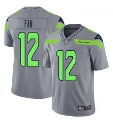 Seahawks 12 Fan Gray Men Stitched Football Limited Inverted Legend Jersey Seahawks 12 Fan Gray Men Stitched Football Limited Inverted Legend Jersey