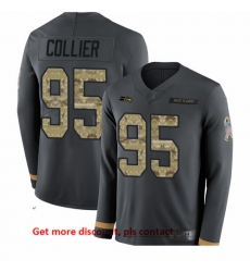 Seahawks 95 L J Collier Anthracite Salute to Service Men Stitched Football Limited Therma Long Sleeve Jersey Seahawks 95 L J Collier Anthracite Salute to Service Men Stitched Football Limited Therma Long Sleeve Jersey