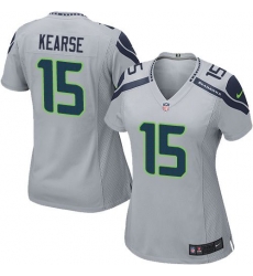 Nike Seahawks #15 Jermaine Kearse Grey Alternate Womens Stitched NFL Elite Jersey Nike Seahawks #15 Jermaine Kearse Grey Alternate Womens Stitched NFL Elite Jersey