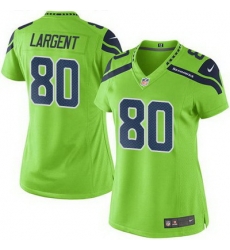 Nike Seahawks #80 Steve Largent Green Womens Stitched NFL Limited Rush Jersey Nike Seahawks #80 Steve Largent Green Womens Stitched NFL Limited Rush Jersey