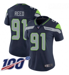 Seahawks #91 Jarran Reed Steel Blue Team Color Women Stitched Football 100th Season Vapor Limited Jersey Seahawks #91 Jarran Reed Steel Blue Team Color Women Stitched Football 100th Season Vapor Limited Jersey