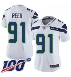 Seahawks #91 Jarran Reed White Women Stitched Football 100th Season Vapor Limited Jersey Seahawks #91 Jarran Reed White Women Stitched Football 100th Season Vapor Limited Jersey