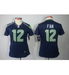 Women Nike Seattle Seahawks 12# Fan Blue Color NFL LIMITED Jerseys Women Nike Seattle Seahawks 12# Fan Blue Color NFL LIMITED Jerseys