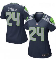Womens Nike Seattle Seahawks 24 Marshawn Lynch Game Steel Blue Team Color NFL Jersey Womens Nike Seattle Seahawks 24 Marshawn Lynch Game Steel Blue Team Color NFL Jersey