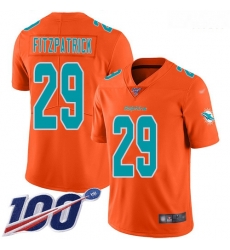 Dolphins 29 Minkah Fitzpatrick Orange Men Stitched Football Limited Inverted Legend 100th Season Jersey Dolphins 29 Minkah Fitzpatrick Orange Men Stitched Football Limited Inverted Legend 100th Season Jersey