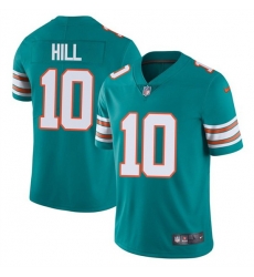 Men Miami Dolphins 10 Tyreek Hill Aqua Color Rush Limited Stitched Football Jersey Men Miami Dolphins 10 Tyreek Hill Aqua Color Rush Limited Stitched Football Jersey
