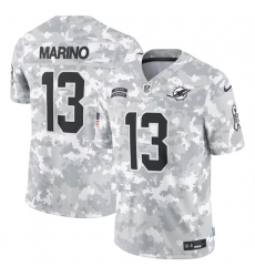 Men Miami Dolphins 13 Dan Marino 2024 Arctic Camo Salute To Service Limited Stitched Football Jersey Men Miami Dolphins 13 Dan Marino 2024 Arctic Camo Salute To Service Limited Stitched Football Jersey
