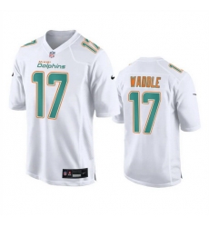 Men Miami Dolphins 17 Jaylen Waddle White Fashion Vapor Untouchable Stitched Football Jersey Men Miami Dolphins 17 Jaylen Waddle White Fashion Vapor Untouchable Stitched Football Jersey