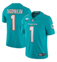 Men Miami Dolphins 2022 #1 Tua Tagovailoa Aqua With 1-star C Patch Vapor Limited Stitched NFL Jersey Men Miami Dolphins 2022 #1 Tua Tagovailoa Aqua With 1-star C Patch Vapor Limited Stitched NFL Jersey