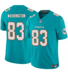 Men Miami Dolphins 83 Tahj Washington Aqua 2025 F U S E Vapor Limited Stitched Football Jersey Men Miami Dolphins 83 Tahj Washington Aqua 2025 F U S E Vapor Limited Stitched Football Jersey