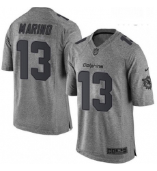 Mens Nike Miami Dolphins 13 Dan Marino Limited Gray Gridiron NFL Jersey Mens Nike Miami Dolphins 13 Dan Marino Limited Gray Gridiron NFL Jersey