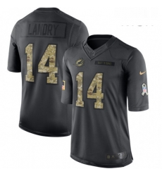 Mens Nike Miami Dolphins 14 Jarvis Landry Limited Black 2016 Salute to Service NFL Jersey Mens Nike Miami Dolphins 14 Jarvis Landry Limited Black 2016 Salute to Service NFL Jersey