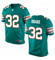 Mens Nike Miami Dolphins 32 Kenyan Drake Elite Aqua Green Alternate NFL Jersey Mens Nike Miami Dolphins 32 Kenyan Drake Elite Aqua Green Alternate NFL Jersey
