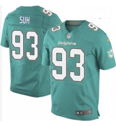 Mens Nike Miami Dolphins 93 Ndamukong Suh Elite Aqua Green Team Color NFL Jersey Mens Nike Miami Dolphins 93 Ndamukong Suh Elite Aqua Green Team Color NFL Jersey
