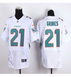 New Miami Dolphins #21 Brent Grimes White Men Stitched NFL New Elite Jersey New Miami Dolphins #21 Brent Grimes White Men Stitched NFL New Elite Jersey