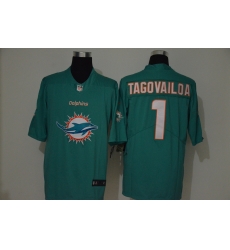 Nike Dolphins 1 Tua Tagovailoa Aqua Team Big Logo Vapor Untouchable Limited Jersey Nike Dolphins 1 Tua Tagovailoa Aqua Team Big Logo Vapor Untouchable Limited Jersey
