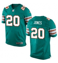 Nike Dolphins #20 Reshad Jones Aqua Green Alternate Mens Stitched NFL Elite Jersey Nike Dolphins #20 Reshad Jones Aqua Green Alternate Mens Stitched NFL Elite Jersey