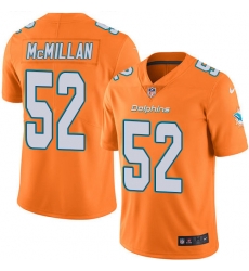Nike Dolphins #52 Raekwon McMillan Orange Mens Stitched NFL Limited Rush Jersey Nike Dolphins #52 Raekwon McMillan Orange Mens Stitched NFL Limited Rush Jersey