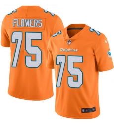 Nike Dolphins 75 Ereck Flowers Orange Men Stitched NFL Limited Rush Jersey Nike Dolphins 75 Ereck Flowers Orange Men Stitched NFL Limited Rush Jersey