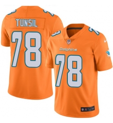 Nike Dolphins #78 Laremy Tunsil Orange Mens Stitched NFL Limited Rush Jersey Nike Dolphins #78 Laremy Tunsil Orange Mens Stitched NFL Limited Rush Jersey