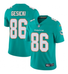 Nike Dolphins #86 Mike Gesicki Aqua Green Team Color Mens Stitched NFL Vapor Untouchable Limited Jersey