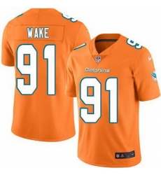 Nike Dolphins #91 Cameron Wake Orange Mens Stitched NFL Limited Rush Jersey Nike Dolphins #91 Cameron Wake Orange Mens Stitched NFL Limited Rush Jersey