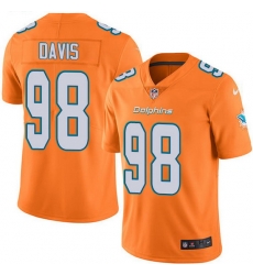 Nike Dolphins 98 Raekwon Davis Orange Men Stitched NFL Limited Rush Jersey Nike Dolphins 98 Raekwon Davis Orange Men Stitched NFL Limited Rush Jersey