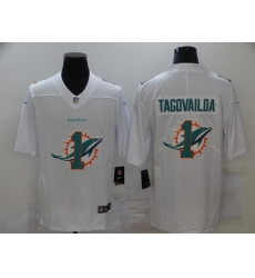 Nike Miami Dolphins 1 Tua Tagovailoa White Shadow Logo Limited Jersey Nike Miami Dolphins 1 Tua Tagovailoa White Shadow Logo Limited Jersey