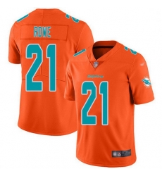 Nike Miami Dolphins 21 Eric Rowe Orange Men Stitched NFL Limited Inverted Legend Jersey Nike Miami Dolphins 21 Eric Rowe Orange Men Stitched NFL Limited Inverted Legend Jersey