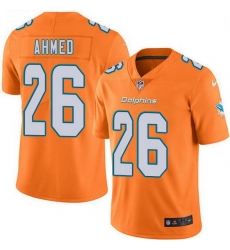 Nike Miami Dolphins 26 Salvon Ahmed Orange Men Stitched NFL Limited Rush Jersey Nike Miami Dolphins 26 Salvon Ahmed Orange Men Stitched NFL Limited Rush Jersey